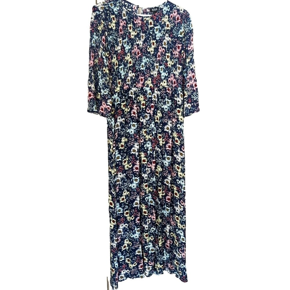 Ana A New Approach Peasant Floral Dress Size L Boho Cottagecore -lp